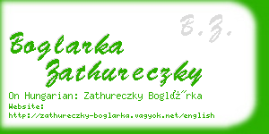 boglarka zathureczky business card